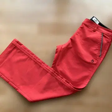 먼싱웨어 여성용 골프 팬츠 빨간색 스트레이트