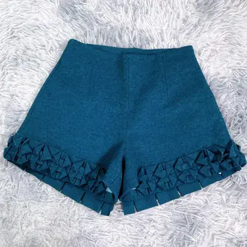 LilyBrown [ 0 ] 숏팬츠 그린 작은 사이즈 여성용 두꺼운 원단