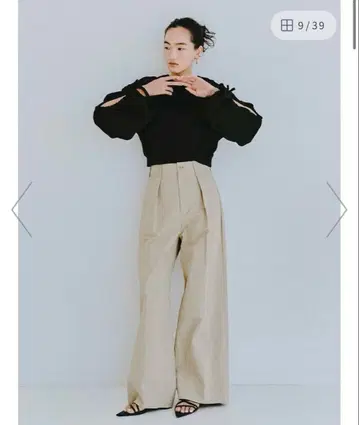 styling/ 백 랩 와이드 팬츠