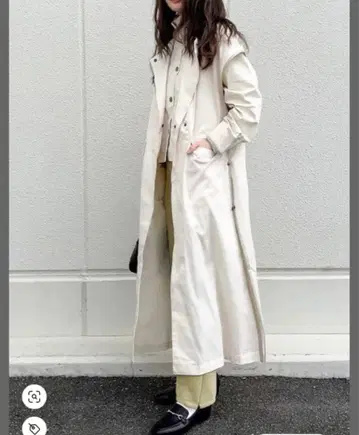 select moca 3way 스탠드 카라 파이핑 트렌치코트