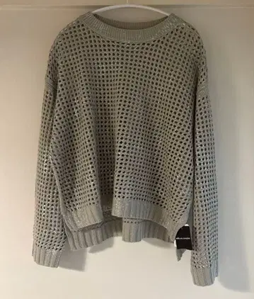 오즈온 컴플렉스 긴팔 상의 그레이 메쉬 편직