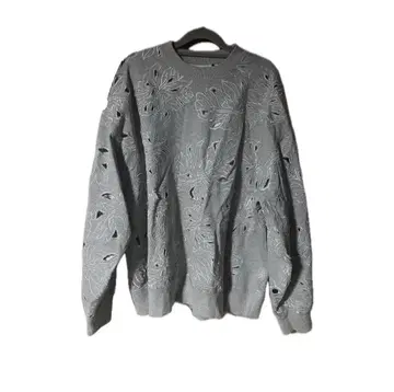 MAISON SPECIAL 리프컷 크루넥 맨투맨 풀오버