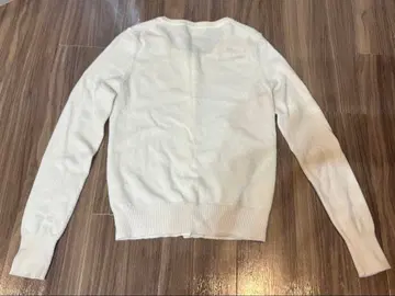 UNIQLO 캐시미어 100% 가디건 크루넥 스웨터 S 화이트