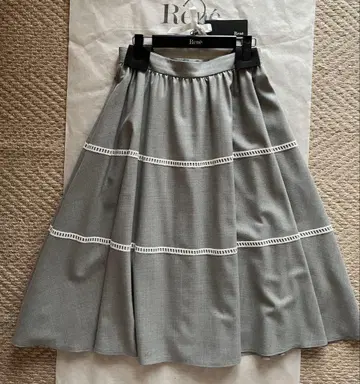 가을/겨울 르네 Rene 사다리 레이스 스커트 38 사이즈 그레이