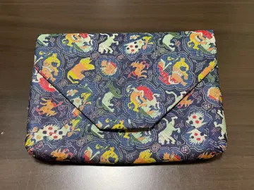 스기야부쿠로 사자 물고기 새 문양 금 용촌 직물 용촌 미술 직물 다도구