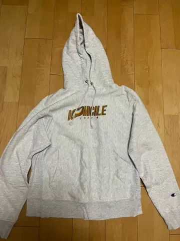 DOMICILE 그레이 후드 부착 후드티