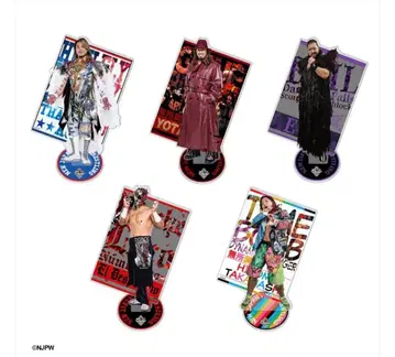 GIGO 한정판 신일본 프로레슬링 빅 아크릴 스탠드 전 5종 컴플리트