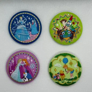 디즈니 자수 캔뱃지 세트