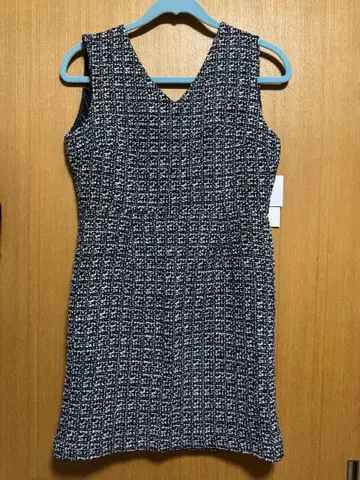 [ 택 포함 미사용 새상품 ] 슬리브리스 미니 트위드 원피스