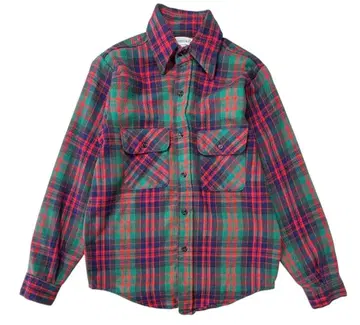 빈티지 파이브브라더스 긴팔 헤비 플란넬 셔츠 그린/네이비 S