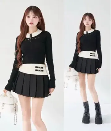 darich 니트 셋업 블랙 스커트만