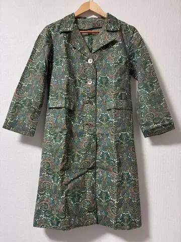 페이즐리 무늬 롱 코트