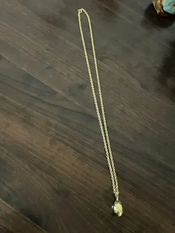 골드 계란형 펜던트 목걸이