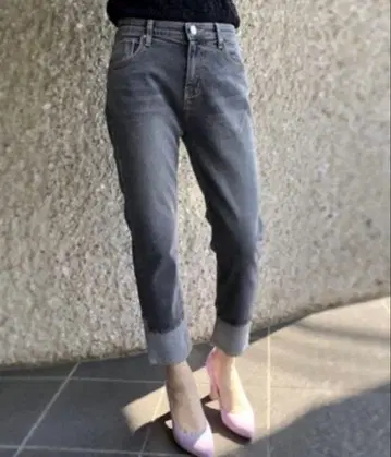 INDIMARK 인디마크 접어 올린 듯한 디자인 보이프렌드 데님