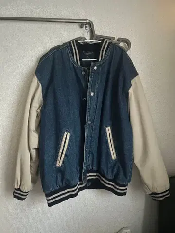 데님 바시티 자켓