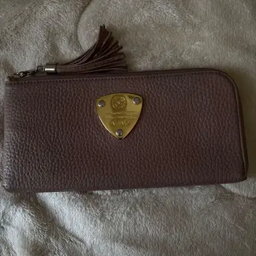 브라운 가죽 장지갑 태슬 포함