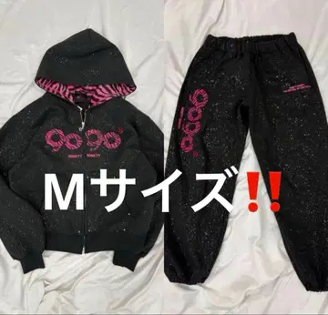 9090 girl OG Logo Glitter Hoodie setup