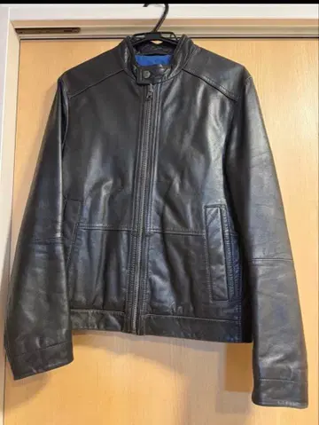 블랙 가죽 자켓 싱글 라이더