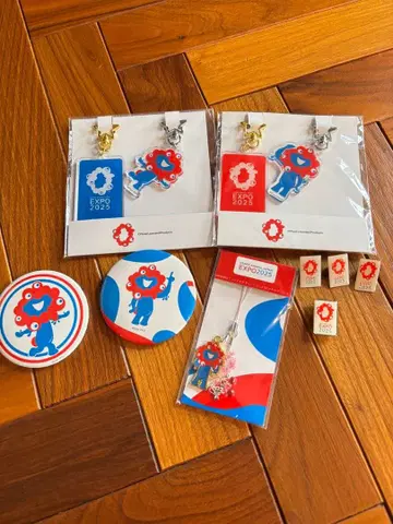 새상품 expo 만박 공식 미야쿠미야쿠 아크릴 페어 키링 세트