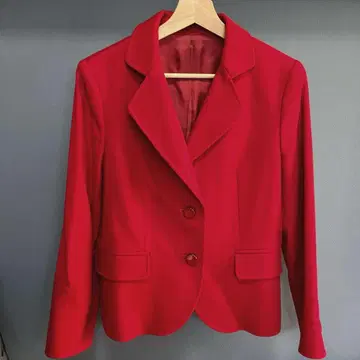 빨간색 테일러드 자켓 L 사이즈 상당 울
