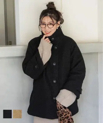 인기 Coca 푸들 보아 스탠드 카라 코트 L 사이즈