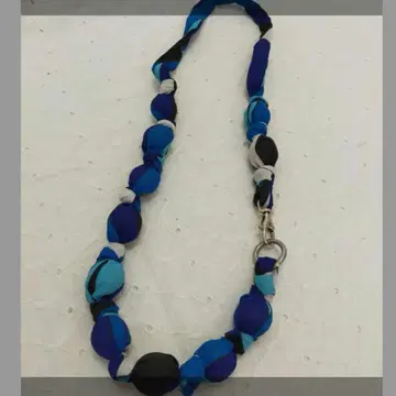 블루 계열 천 포장 롱 목걸이 8