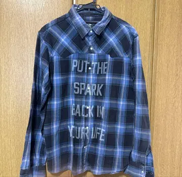 CHALLENGER 체크 무늬 플란넬 셔츠 나가세 토모야 L 사이즈