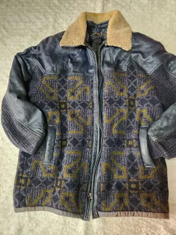 TORRAS 가죽과 니트의 빈티지 자켓