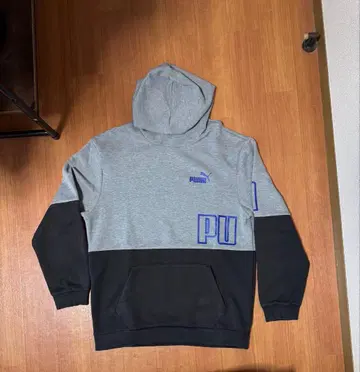 PUMA 후드 부착 후드티, 스웨트 팬츠 셋업 그레이/블랙