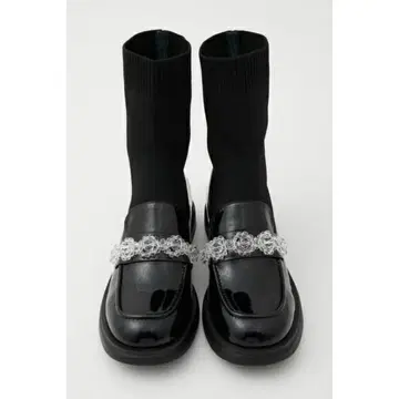 새상품급 staccato 플로라 로퍼 콤비 부츠 삭스 부츠 비즈