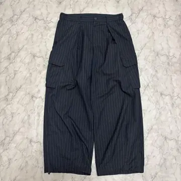 Striped Baggy Cargo Pants street navy