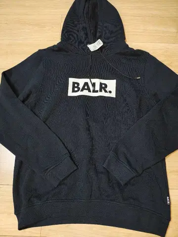 [ 미사용 새상품 ] BALR. 보라 풀오버 후드티 블랙 L