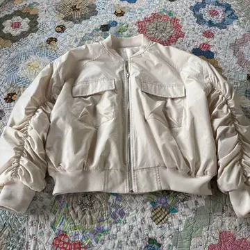 miette 셔링 MA1 집업 블루종