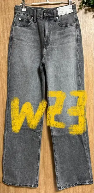 UNIQLO 유니클로 와이드 스트레이트 청바지 23 그레이