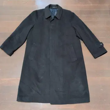 Pierre cardin 블랙 캐시미어 롱 코트