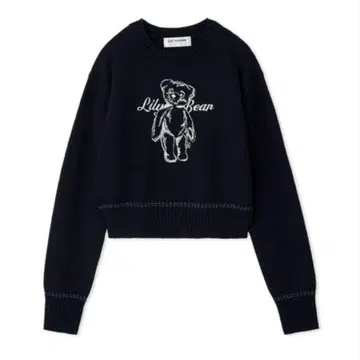 LILY BROWN Lily Bear 자수 니트탑