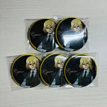 Dr.STONE 류스이 블랙 슈트 점프 페스타 점페스 캔뱃지