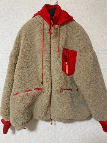 ZARA 플리스 자켓 베이지 오렌지