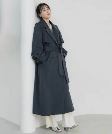 [ 퍼블릭 도쿄 ] 오버 요크 코트 차콜 그레이