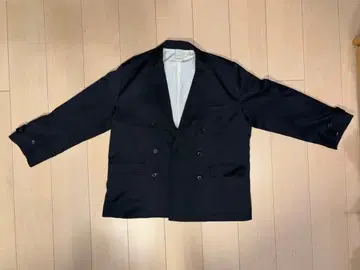 Casper John 네이비 더블 브레스트 테일러드 자켓