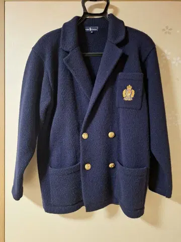 네이비 니트 자켓 M