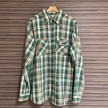 60s FIVE BROTHER 플란넬 셔츠 숲 택 USA제