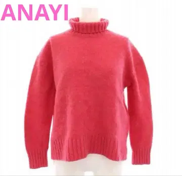 [ 스테디셀러 ] ANAYI 아나이 울 하이넥 니트 핑크