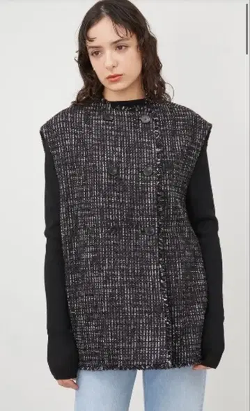 프린지 코쿤 트위드 W 베스트