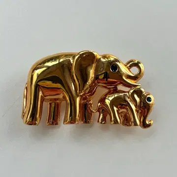 KREMENTZ 크레멘츠 코끼리 모자 브로치 금도금