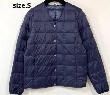 새상품급 TAION 노카라 다운 자켓 네이비