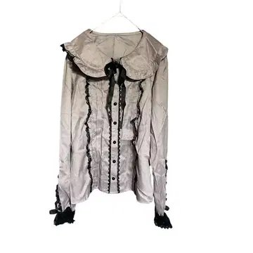 MARS 지뢰계 프릴 긴팔 블라우스 블랙 레이스 병맛