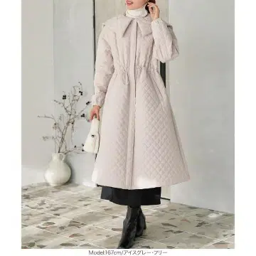 KOBE LETTUCE 방풍 시트 x 충전솜 퀼팅 롱 코트