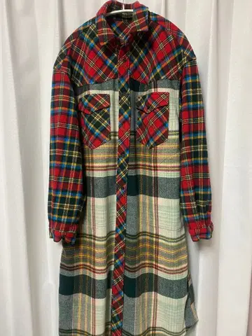 freada/프리다 패치워크 체크 셔츠 원피스 free size