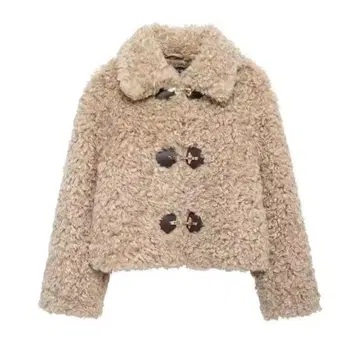 ZARA 베이지 플리스 자켓 XL